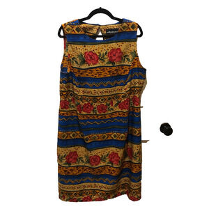 Vintage 90s SAG HARBOR Sag Harbor Shift Dress 16 Multicolor Sleeveless Polyester